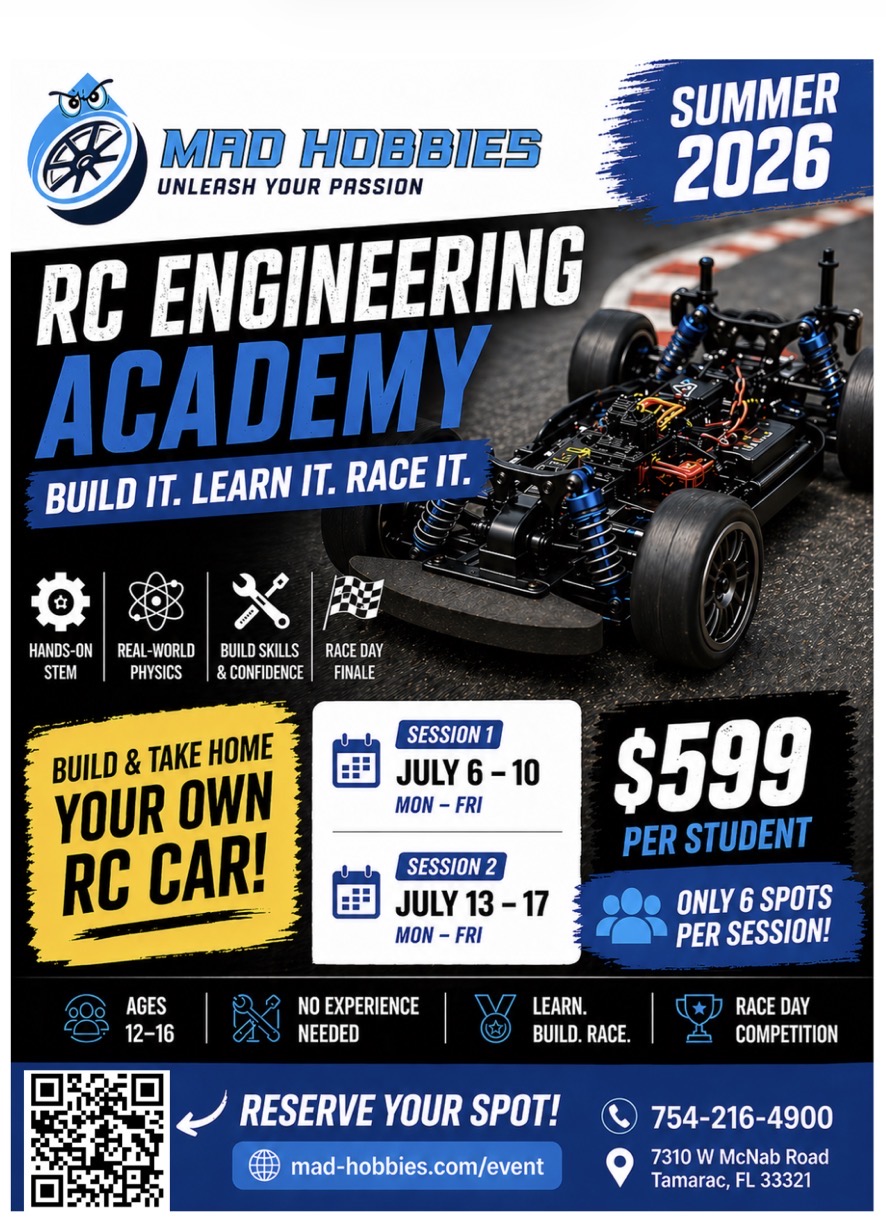 RC Engineering Academy 2026 | MAD Hobbies | RC Hobby Shop Tamarac Fl