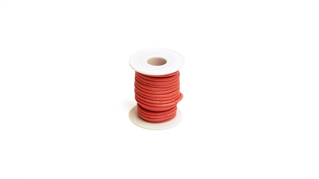 [RCE1202] 14 Gauge Silicone Ultra-Flex Wire; 25' Spool (Red)