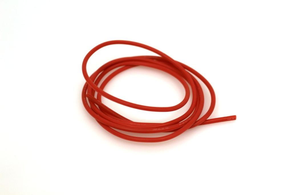 18 Gauge Silicone Wire, 3' Red 