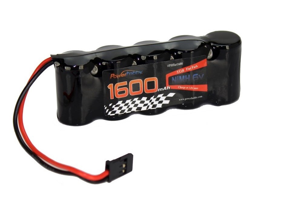  6V 1600mAh NiMH Flat Battery Pack with Hitec Connector PHBPH4001