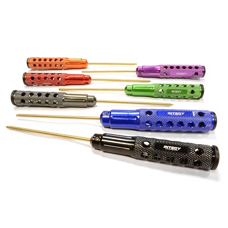 Integy RC Toy Model Hop-ups C26007 Professional LW Allen Wrench Set Ti-Nitride Hex 7pcs (Handle: 17-20mm O.D.)