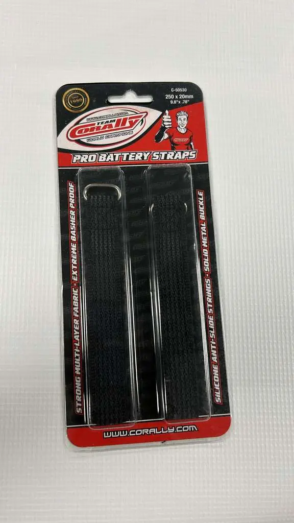 Team Corally PRO Battery Straps 250 x 20mm