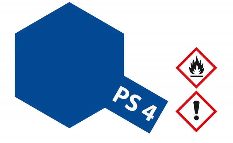 Tamiya Polycarbonate PS-4 Blue TAM86004 Lacquer Primers & Paints