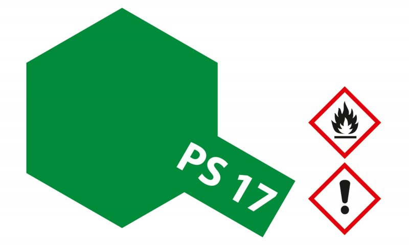 Tamiya Polycarbonate PS-17 Metal Green TAM86017 Lacquer Primers & Paints