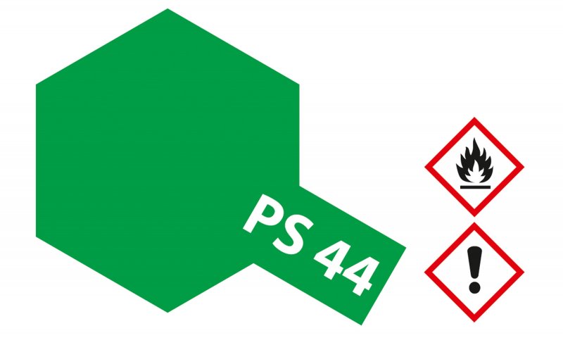 Tamiya Polycarbonate PS-44 Translucent Green Spray Paint, 100ml Spray Can TAM86044 Lacquer Primers & Paints