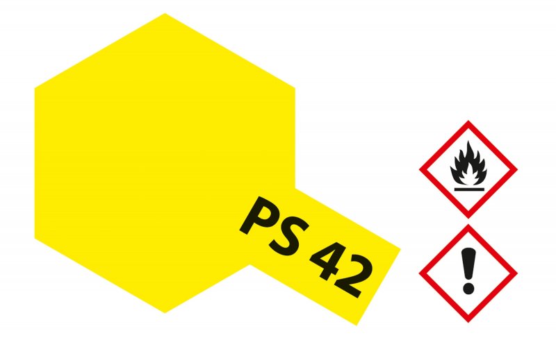 Tamiya Color Spray for Polycarbonate TAM86042 Translucent Yellow Spray (PS-42)
