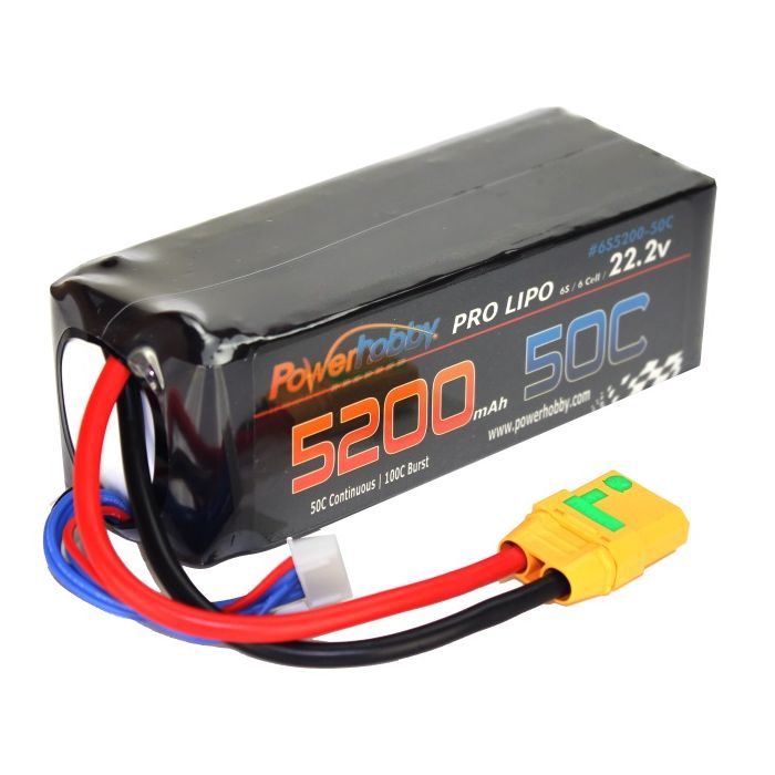 6S 22.2V 5200 MAh 100C Soft Case Lipo Battery with XT90