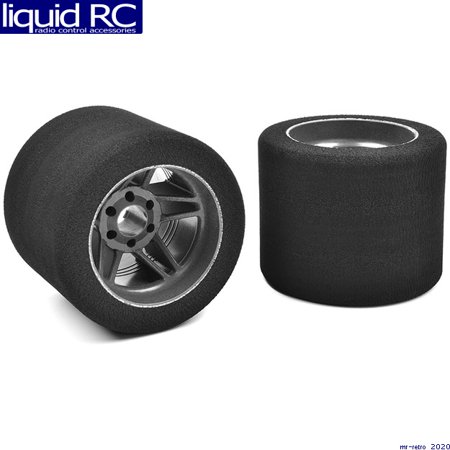 Corally 14719-37 Attack Foam Tires 1/8 Circuit 37 Shore Rear 76mm Carbon Rims