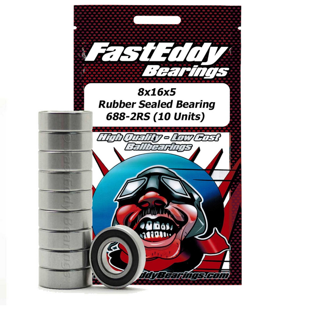 TFE269 688-2RS 8 X 16 X 5 Mm Rubber Sealed Bearing - 10 Piece