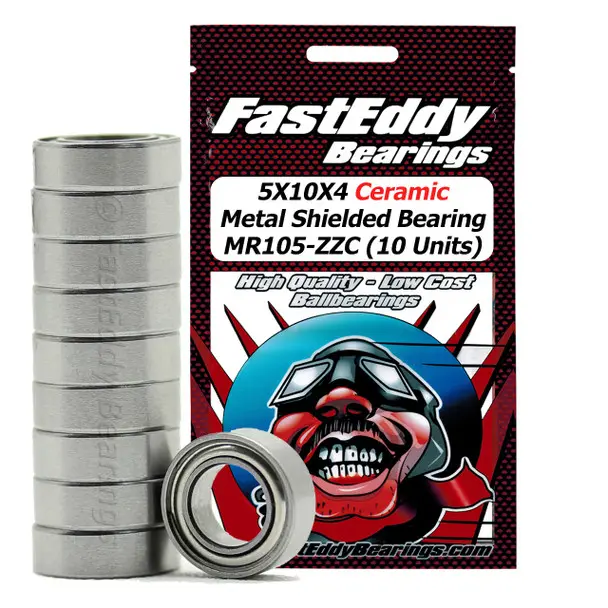 5X10X4 Ceramic Metal Shielded Bearing MR105-ZZC 10 Units