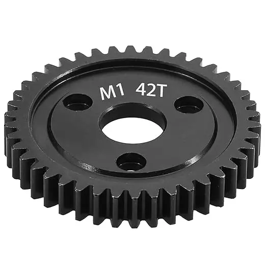 M1 Spur Gear 1.0 Metric Pitch 42-Tooth,Spur Gear Mod 1 for TRAXXAS Slayer Pro 4X4 Revo 3.3 ARRMA HPI HOBAO LOSI, Hardened Steel Upgrade Part Gear (42T)