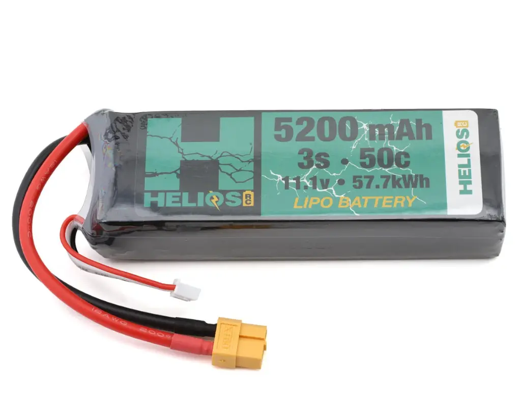Helios RC 3S 50C LiPo Battery (11.1V/5200mAh) w/XT60 Connector & TRX Adaptor