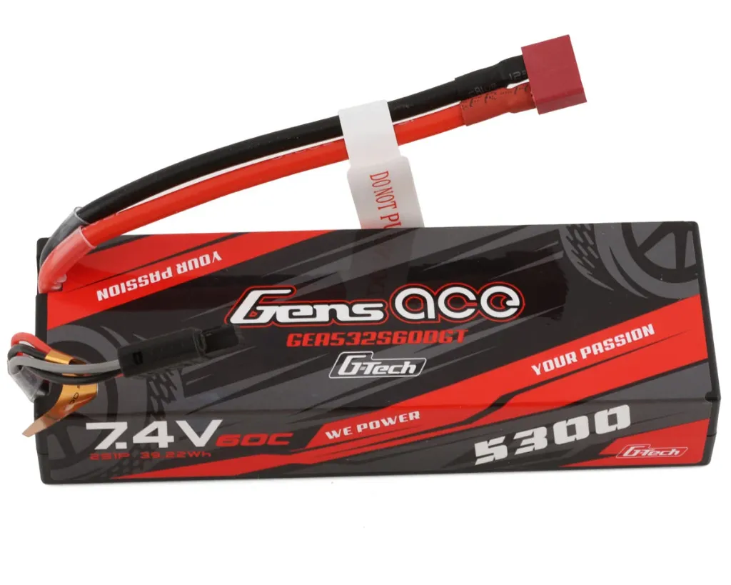 Gens Ace G-tech 5300mAh 7.4V 60C 2S1P HardCase Lipo Deans GEA532S60DGT