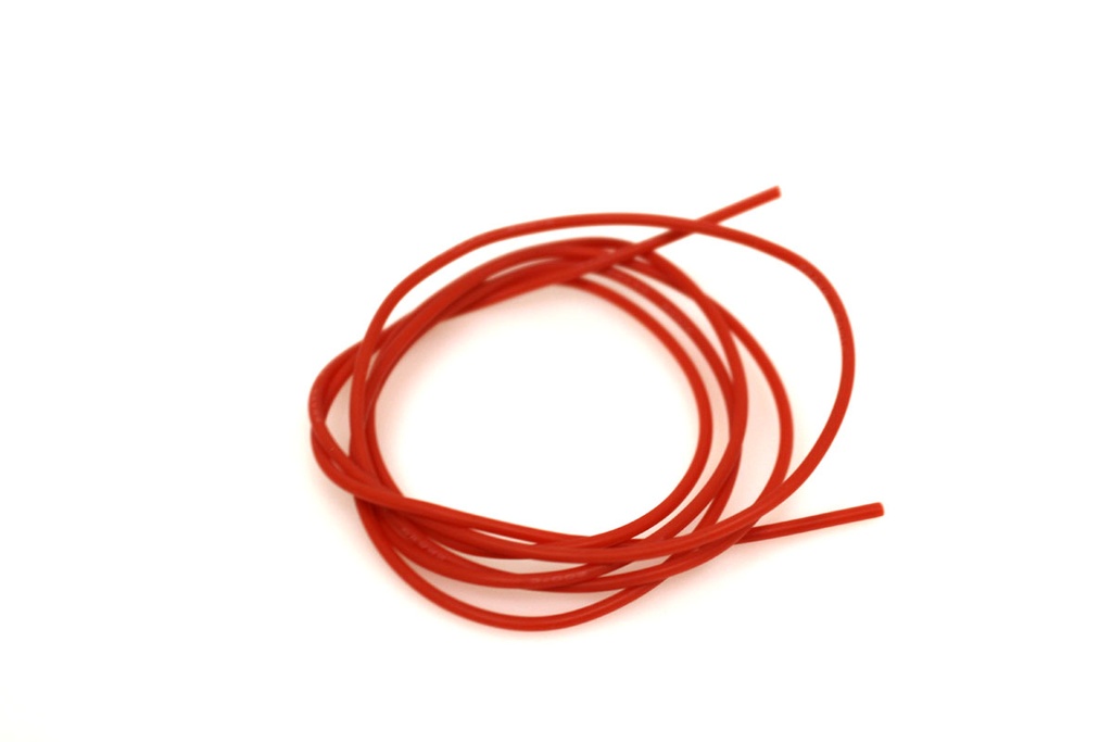 RCE1225 3 Ft. 22 Gauge Silicone Wire, Red