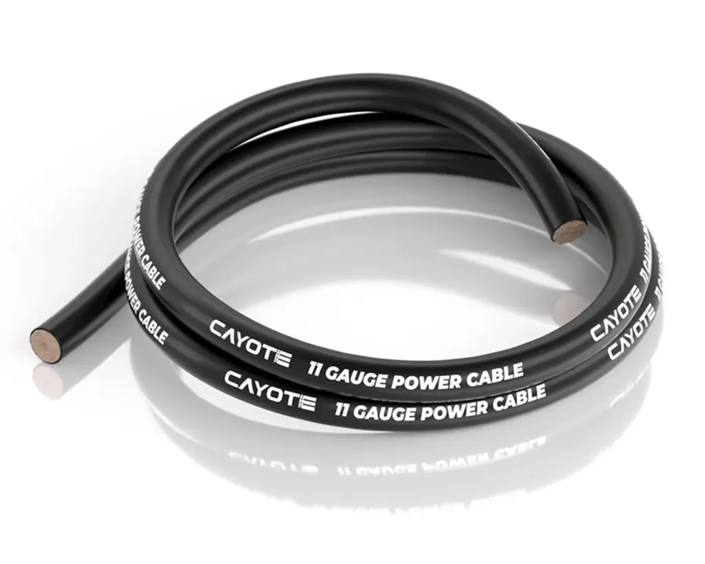 Cayote Thin-Wall Silicone Wire (Black) (1 Meter) (11AWG)