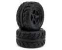 UpGrade RC Low-Pro BELTED Street Radials 2.8" Pre-Mounted On-Road Tires w/5-Star Wheels (2) (17mm/14mm/12mm Hex)