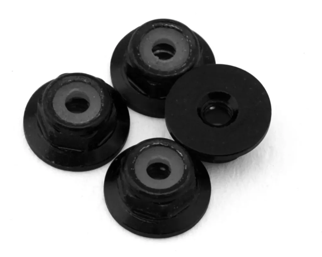 UpGrade RC Aluminum 2mm Wheel Lock Nuts for Losi® Micro-B™ & Micro-T™ (Black) (4)
