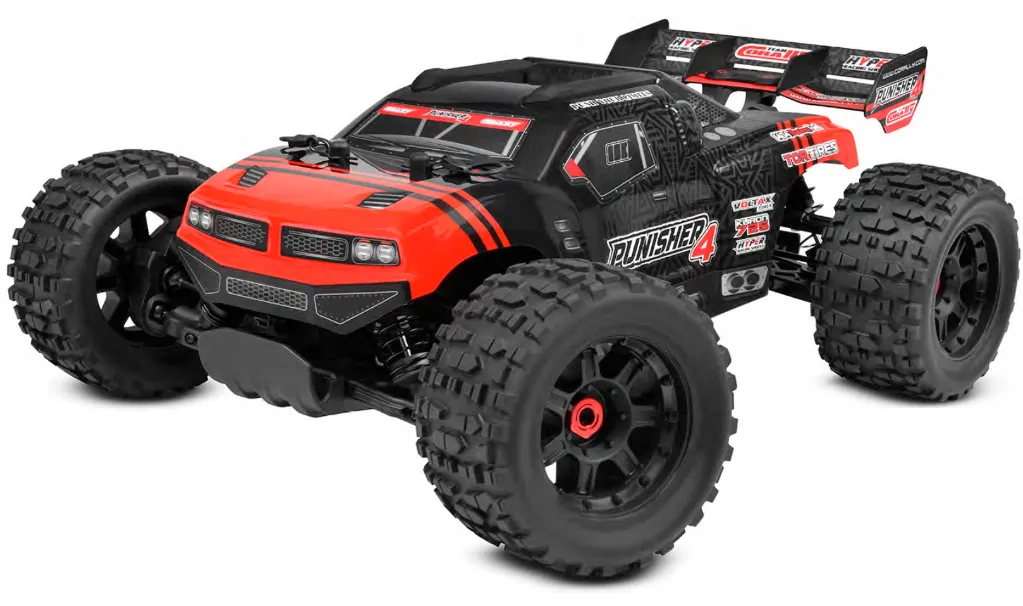 Team Corally Punisher 4S Monster RTR Version Model Truck, Red COR00292-R