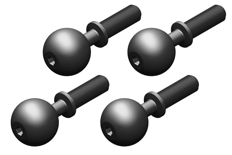Corally 00180-123 Pivot Ball - Steel - 4 Pcs: Dementor Kronos Python Shogun