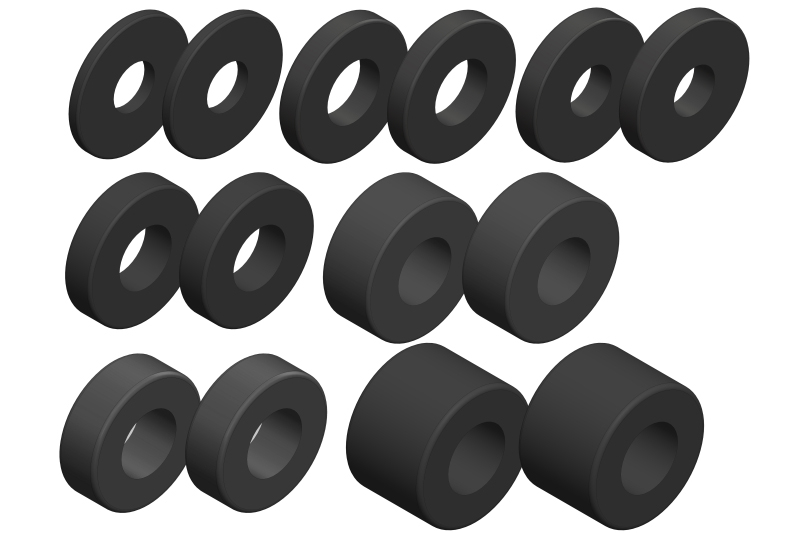 COR00180-055 Suspension Arm Shim - Composite - 1 Set: Dementor, Kronos, Python, Shogun, Kagama