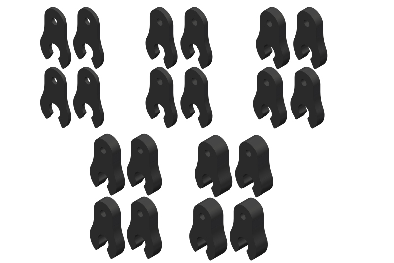 COR00180-109 Caster Clips Set, 1 to 4.5mm, 1 Set for Dementor, Kronos, Python, Shogun, Kagama