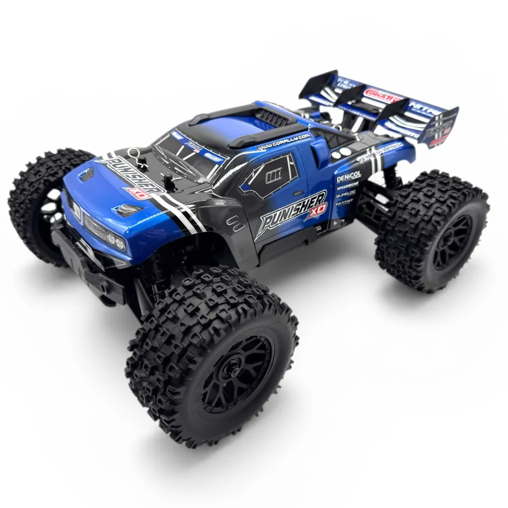 Punisher XD 4WD 2S Small Scale, RTR Monster Truck, Blue COR00231-B