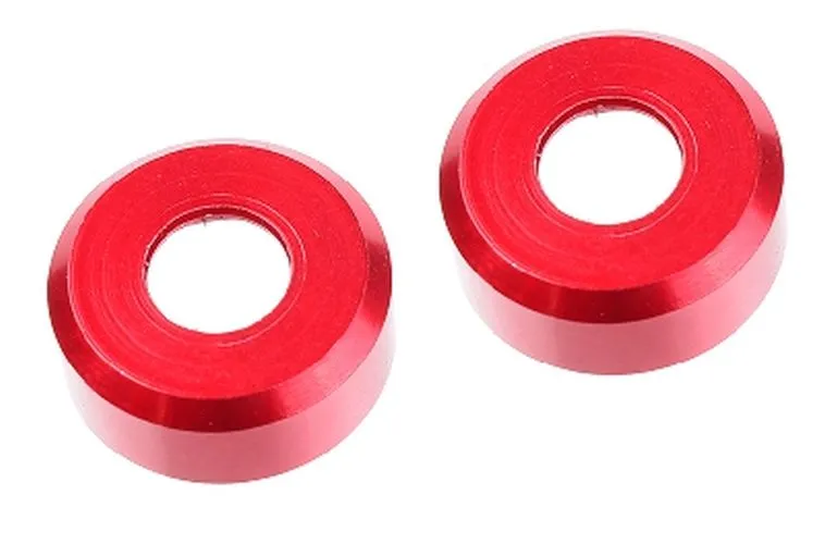 COR00180-1040 HDA Suspension Arm Insert, Outer, Spacer 2.5mm, Aluminum, Red, 2pcs, for Spark Spare Part - Fits TC Car: C-00285 (Spark6)
