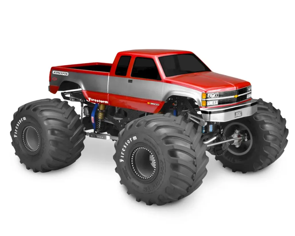 JConcepts Inc. 1988 Chevy Silverado Ext Cab MT Clear Body 13WB JCO0339 Car/Truck Bodies Wings & Decals