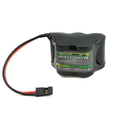 EcoPower 5-Cell NiMH 2/3A Hump Receiver Battery Pack (6.0V/1600mAh)