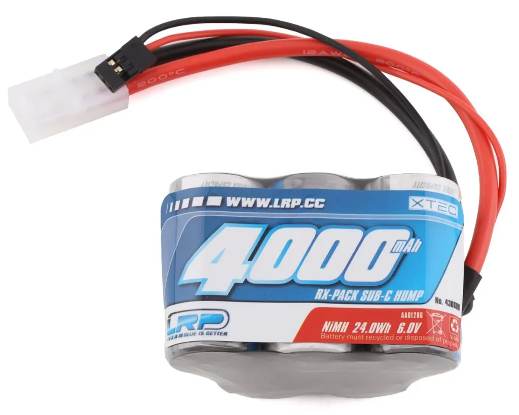 LRP XTEC 5-Cell 6.0V "Long Life" 1/5 NiMH Hump Receiver Pack (4000mAh