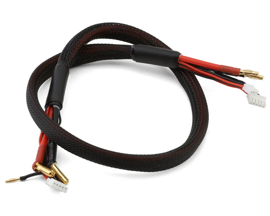Gens Ace C005 2s/4s Charge Cable: 5mm Battery Bullet with 4.0mm Bullet Connect