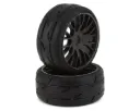 GRP GT - TO3 Revo Belted Pre-Mounted 1/8 Buggy Tires (Black) (2) (XM7) W/FLEX Wheel