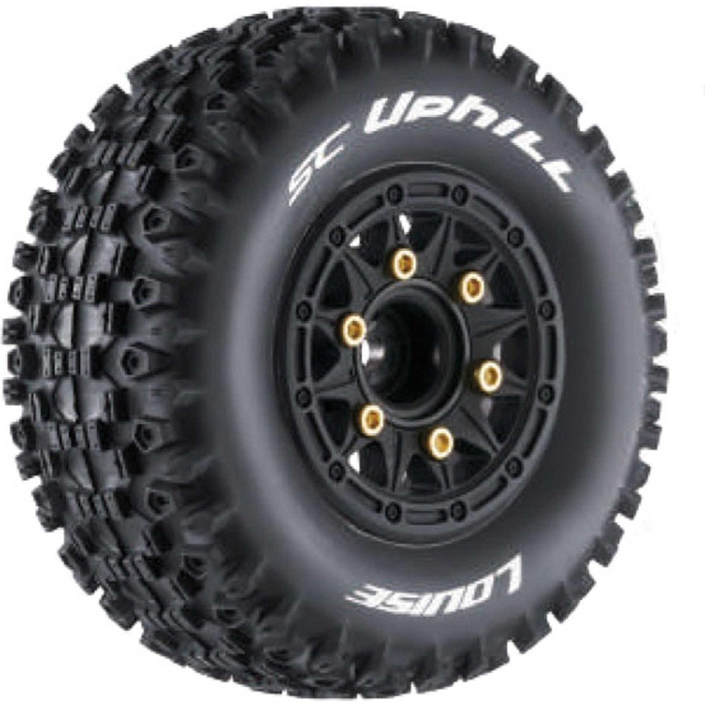 Louise PNEUMATICO SC-UPHILL SOFT SU CERCHIO NERO 12/14/17MM (2) 1/10 SHORT-COURSE (CENTRI RUOTA