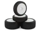 Maverick Microbe Sideline Front & Rear Pre-Mounted Buggy Tires Set (White)