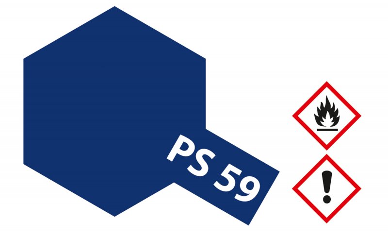 Tamiya PS-59 Dark Metallic Blue 100ml Spray Can TAM86059 Lacquer Primers & Paints