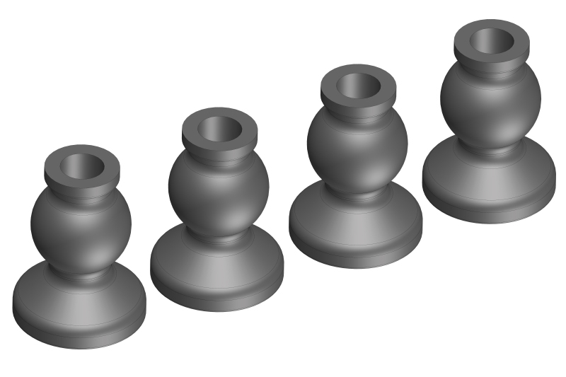 Corally COR00180-150 6.8 Mm Steel Ball Shouldered - Dementor- 4 Piece