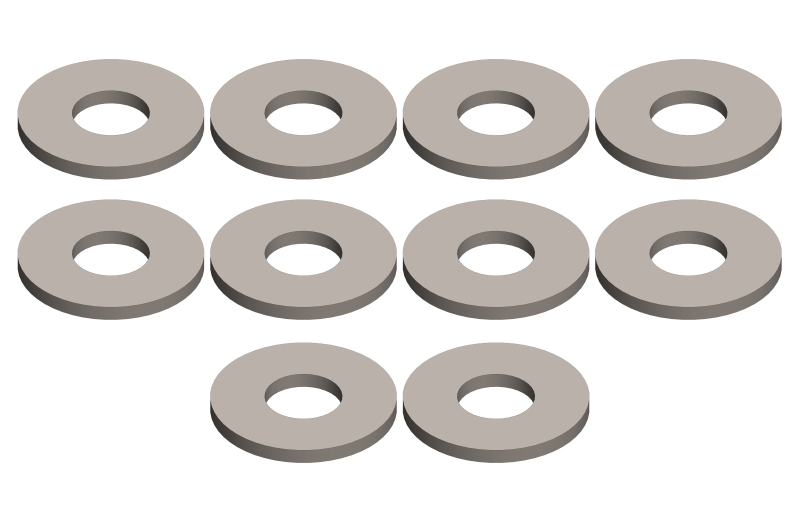 Corally COR00180-190 2.5 X 6 X 0.5 Mm Steel Shock Washer - Dementor - 10 Piece