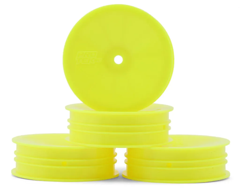 ProTek RC 2.2" "Narrow" Concave Front 2WD 1/10 Buggy Wheels (Yellow) (4) (12mm Hex) PTK-2757