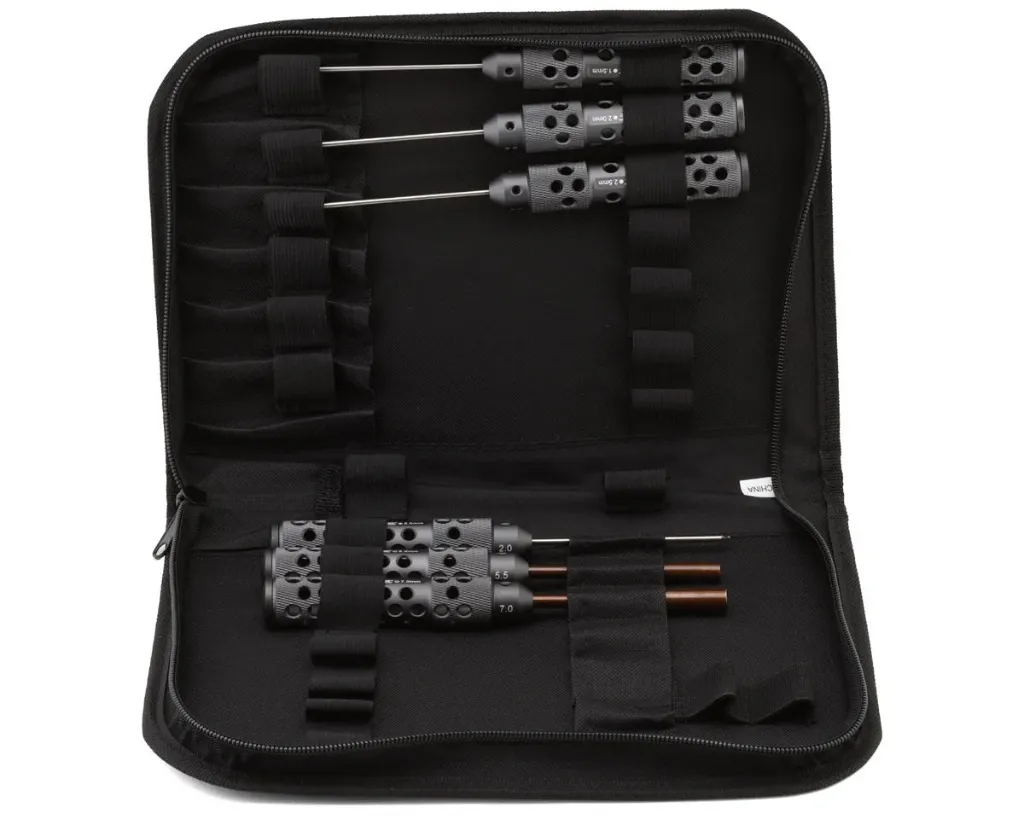 [PTK-8300] ProTek RC 6-Piece Metric Hex & Nut Driver "TruTorque" 1/10 Surface Tool Set w/Carrying Case PTK-8300