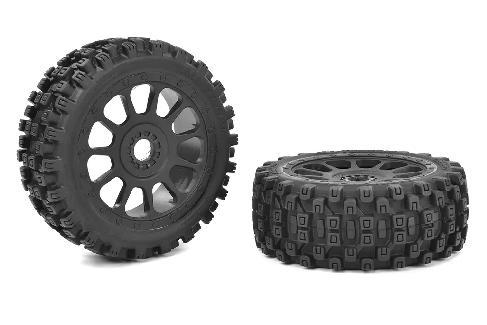 [COR00180-1006] COR00180-1006 1-8 Scale Scorpion XTB, Off-Road Buggy Tires with Glued, Black - Pack of 2