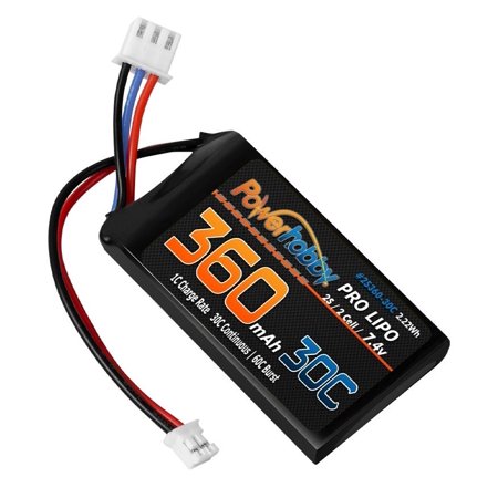 Power Hobby 360Mah 2S 30C Lipo Battery: Axial Scx24
