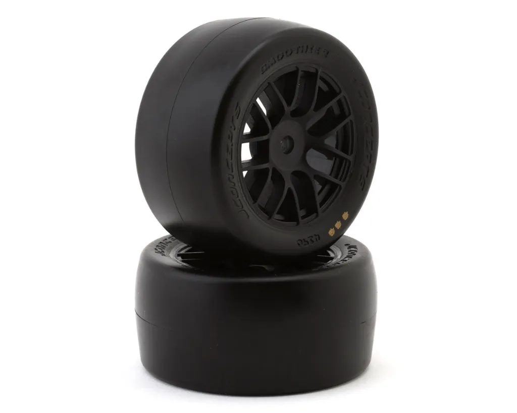 JConcepts Losi® NASCAR® 1/12 Smoothie 2 Pre-Mounted Tires (2) (G3 - Soft) w/8mm Hex