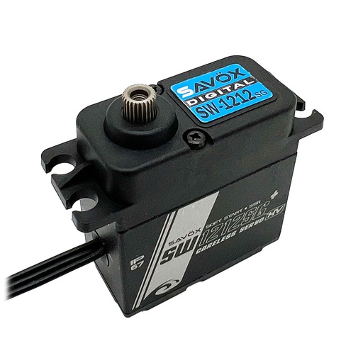 [SAVSW1212SGP-BE] Waterproof, High Torque, High Voltage Coreless Digital Servo