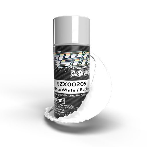 [SZX00209] Solid White / Backer, Aerosol Paint, 3.5oz Can