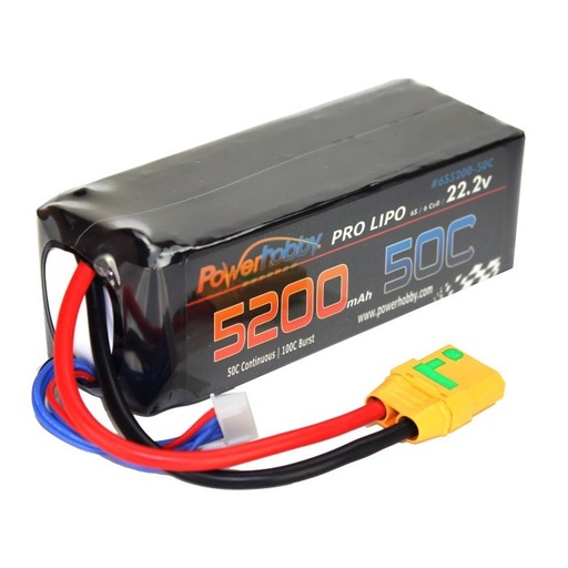 6S 22.2V 5200 MAh 100C Soft Case Lipo Battery with XT90