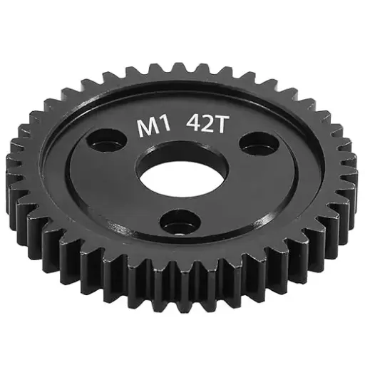 M1 Spur Gear 1.0 Metric Pitch 42-Tooth,Spur Gear Mod 1 for TRAXXAS Slayer Pro 4X4 Revo 3.3 ARRMA HPI HOBAO LOSI, Hardened Steel Upgrade Part Gear (42T)